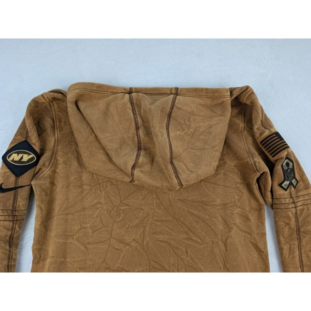 New‎ York Jets Salute to Service Nike Hoodie Youth Large Brown NFL NWT